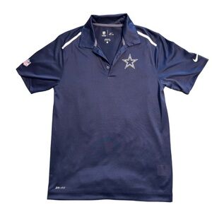 NFL Blue Polo Shirt with Iconic Branding